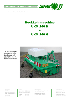 Монтирани машини за метене Sobernheimer UKM 240 H