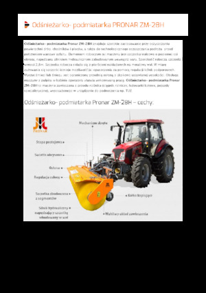 Монтирани машини за метене Pronar ZM 28H