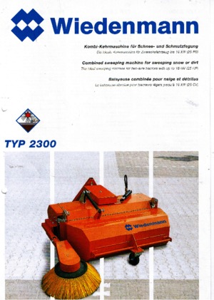 Монтирани машини за метене Wiedenmann 2300