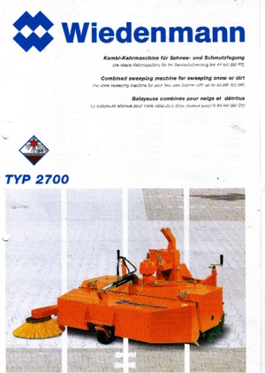 Монтирани машини за метене Wiedenmann 2700