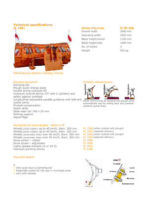 Многоостри снегорини Hydrac U III 300 C