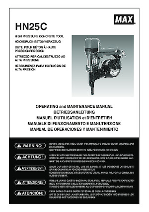 ГВОЗДЕИ И ТЕЛБОДИ MAX USA CORP. HN25C