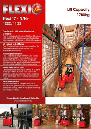 Мотокари с тесен проход VNA Flexi 17N