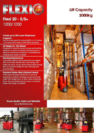 Мотокари с тесен проход VNA Flexi 20S