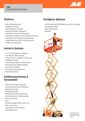 Колесни ножични автовишки JLG 10RS