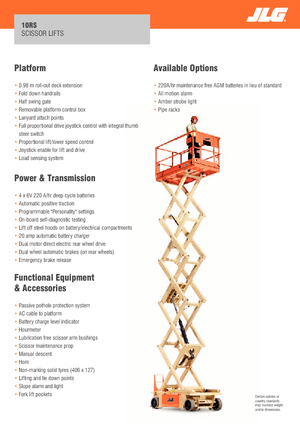 Колесни ножични автовишки JLG 10RS