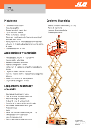 Колесни ножични автовишки JLG 10RS