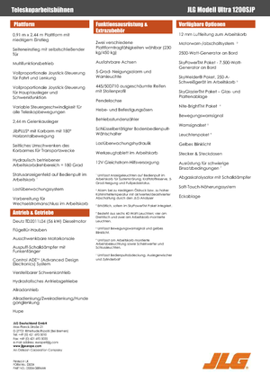 Колесни телескопични подемници JLG 1200SJP