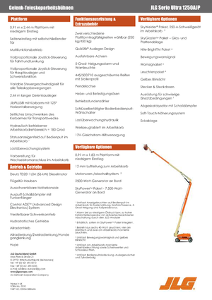 Колесни повдигачи с подвижна стрела JLG 1250AJP