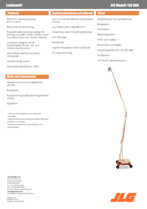 Колесни повдигачи с подвижна стрела JLG 150HAX 4x4x4