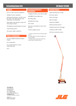 Колесни повдигачи с подвижна стрела JLG 150HAX 4x4x4