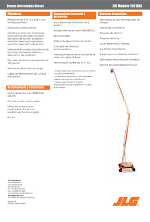 Колесни повдигачи с подвижна стрела JLG 150HAX 4x4x4