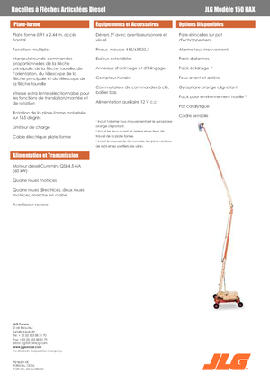 Колесни повдигачи с подвижна стрела JLG 150HAX 4x4x4