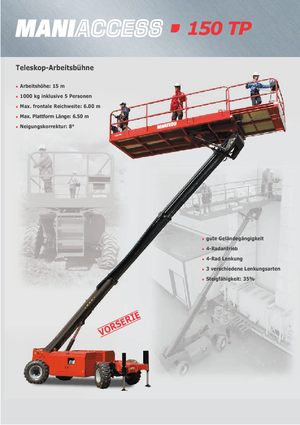 Колесни телескопични подемници Manitou 150 TP