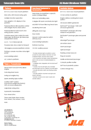 Колесни телескопични подемници JLG 1500SJ