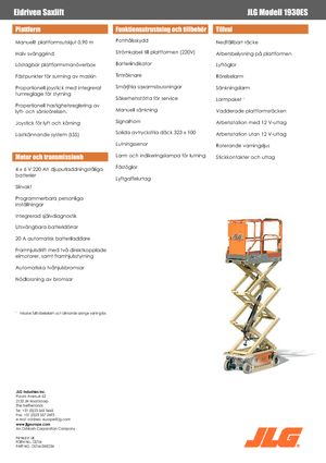 Колесни ножични автовишки JLG 1930ES