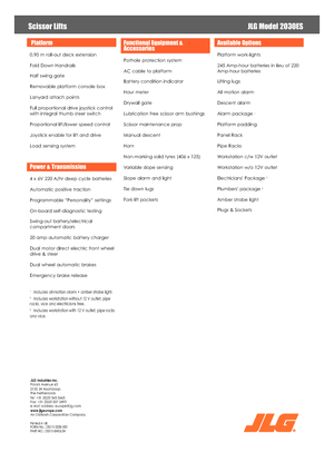 Колесни ножични автовишки JLG 2030 ES