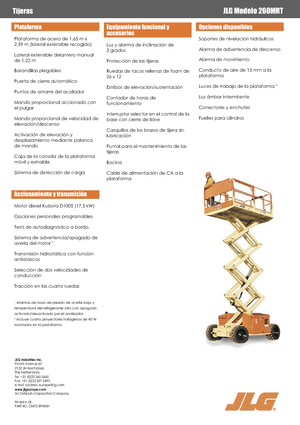 Колесни ножични автовишки JLG 260MRTA