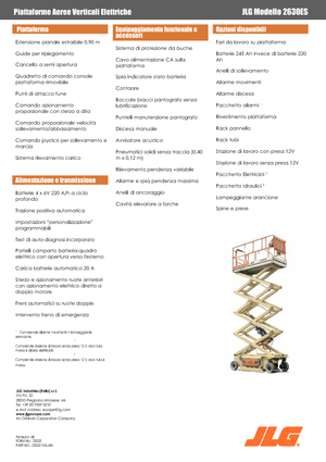 Колесни ножични автовишки JLG 2630 ES