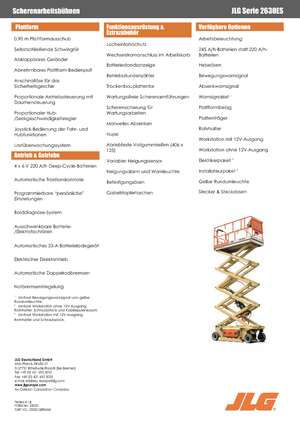 Колесни ножични автовишки JLG 2630 ES