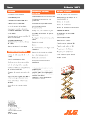 Колесни ножични автовишки JLG 2630 ES