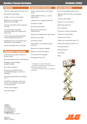 Колесни ножични автовишки JLG 2646ES