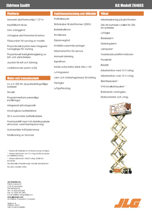 Колесни ножични автовишки JLG 2646ES