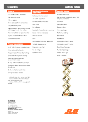 Колесни ножични автовишки JLG 2646ES