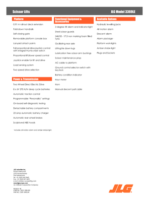 Колесни ножични автовишки JLG 3369LE