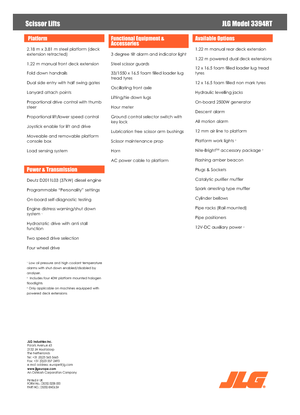 Колесни ножични автовишки JLG 3394RT