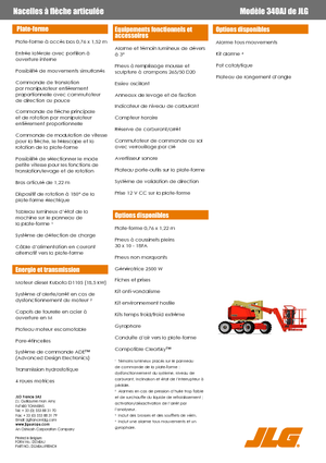 Колесни повдигачи с подвижна стрела JLG 340AJ