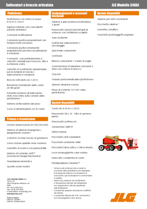 Колесни повдигачи с подвижна стрела JLG 340AJ