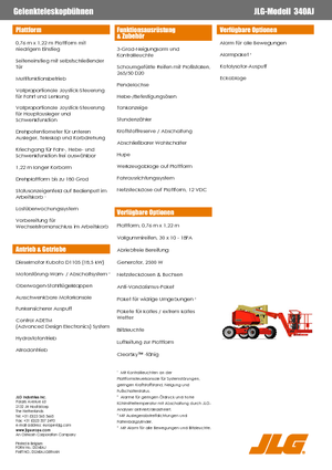 Колесни повдигачи с подвижна стрела JLG 340AJ