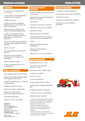 Колесни повдигачи с подвижна стрела JLG 340AJ