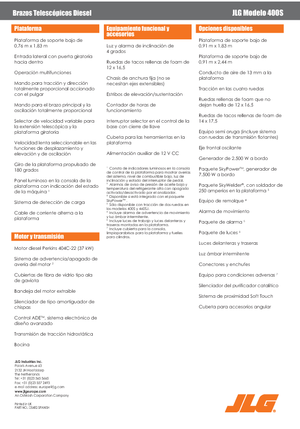 Колесни телескопични подемници JLG 400 S