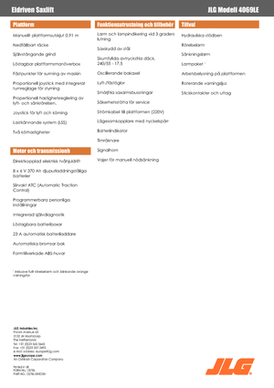 Колесни ножични автовишки JLG 4069LE