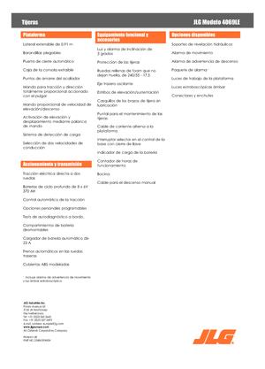 Колесни ножични автовишки JLG 4069LE