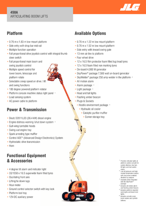 Колесни повдигачи с подвижна стрела JLG 450A Serie II