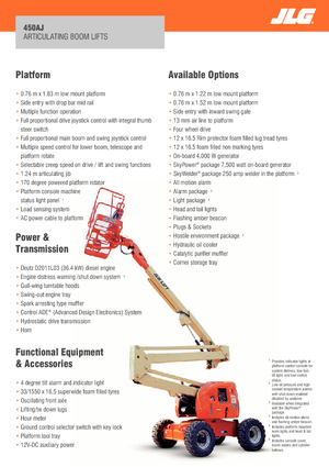 Колесни повдигачи с подвижна стрела JLG 450AJ