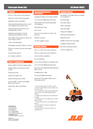 Колесни телескопични подемници JLG 460 SJ