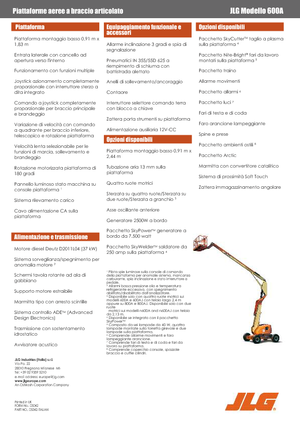 Колесни повдигачи с подвижна стрела JLG 600A