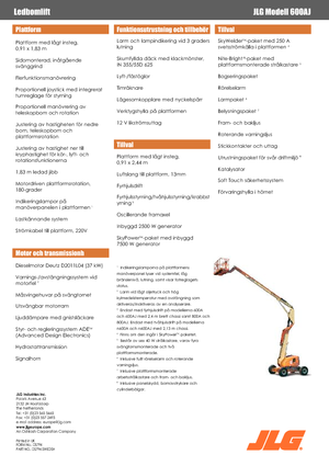 Колесни повдигачи с подвижна стрела JLG 600AJ