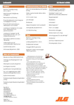 Колесни повдигачи с подвижна стрела JLG 600AN