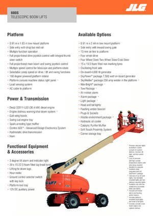 Колесни телескопични подемници JLG 600S