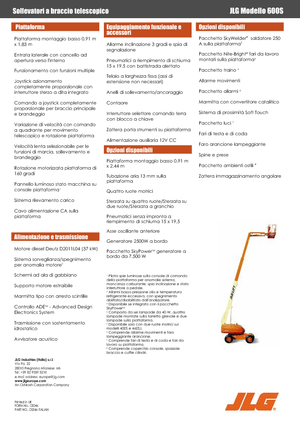 Колесни телескопични подемници JLG 600S