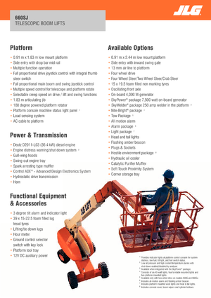 Колесни телескопични подемници JLG 660SJ