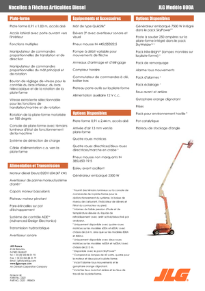 Колесни повдигачи с подвижна стрела JLG 800A