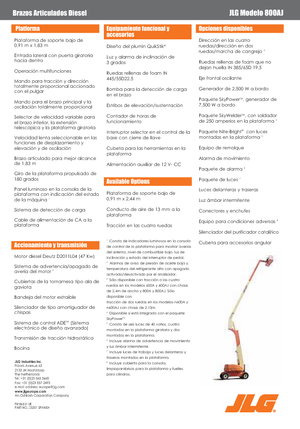 Колесни повдигачи с подвижна стрела JLG 800AJ