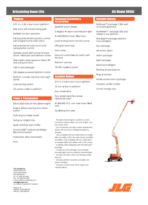 Колесни повдигачи с подвижна стрела JLG 800AJ