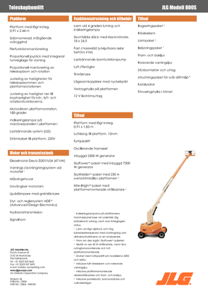 Колесни телескопични подемници JLG 800S